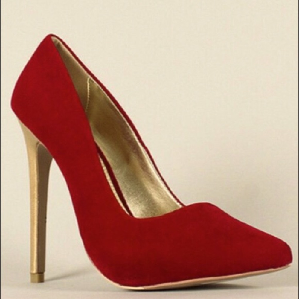 LILIANA Red Suede Heels